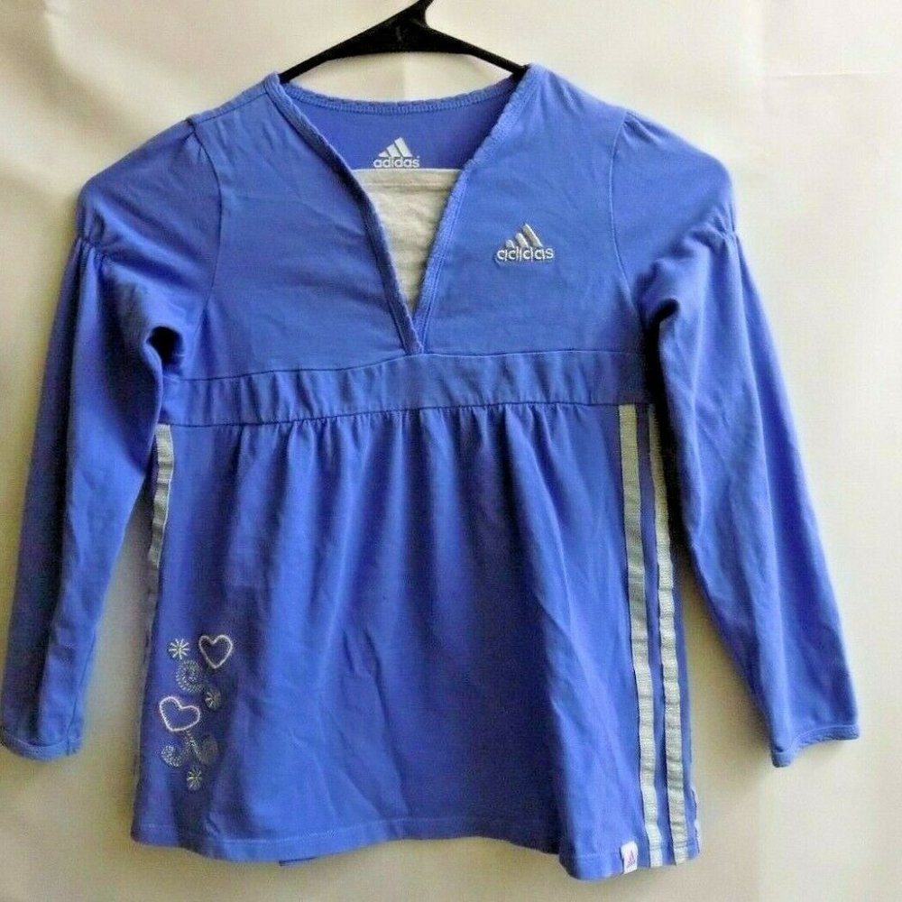 Adidas Girls SZ 6 Purple Long Sleeve Top